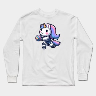 Volleyball Unicorn Olympics 🏐🦄 - Spike Some Cuteness! Long Sleeve T-Shirt